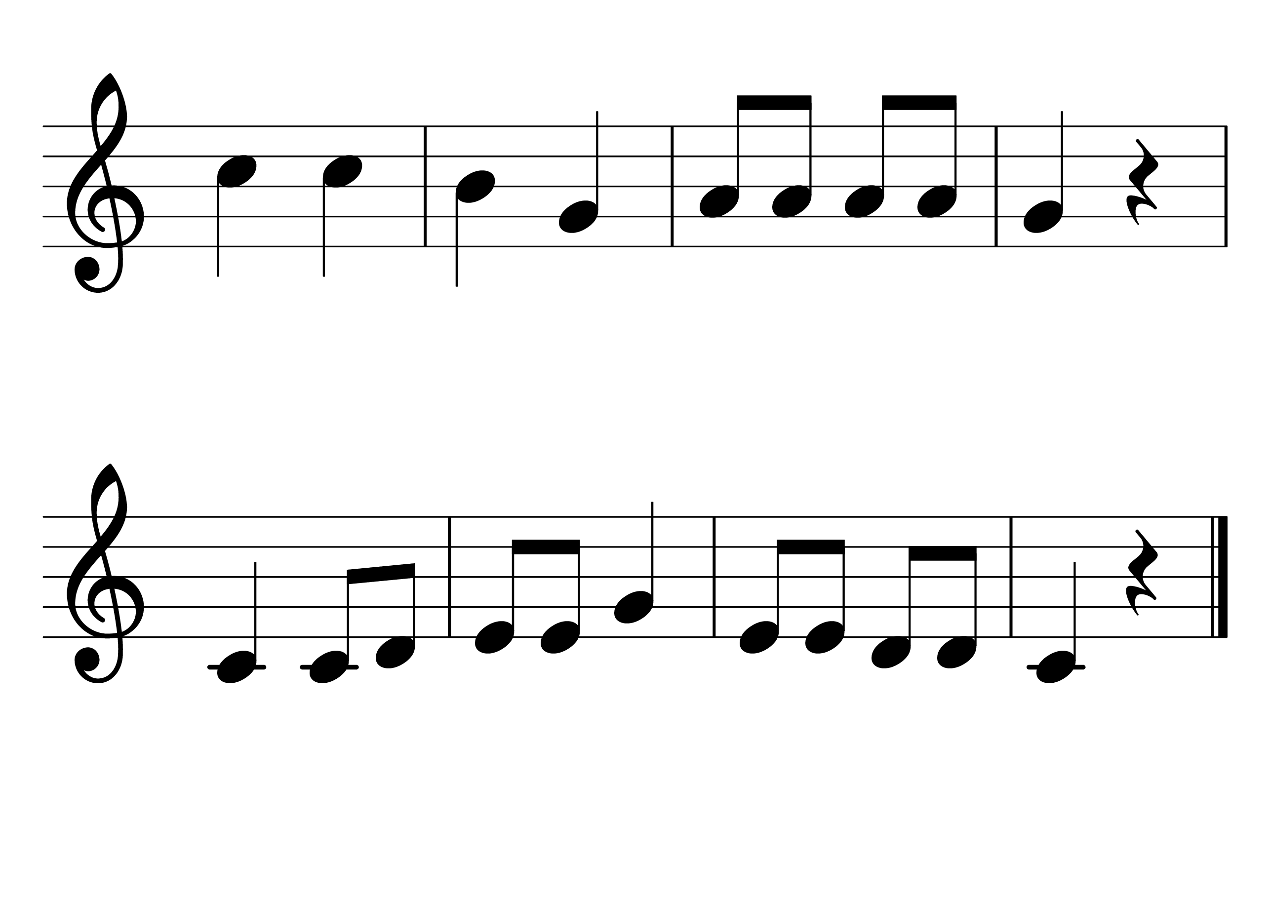 おおきなくりのきのしたで 楽譜 2