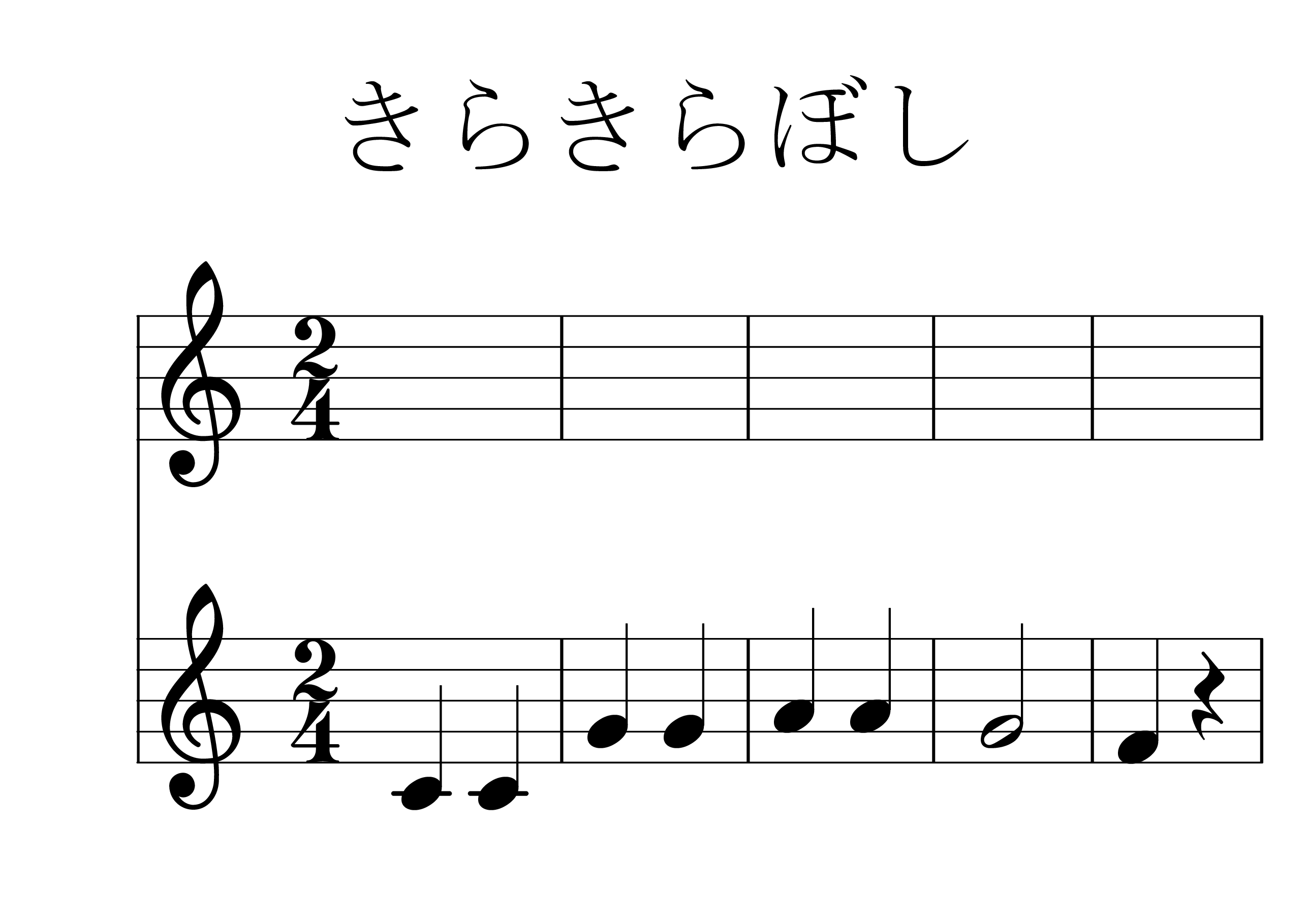 きらきらぼし の楽譜