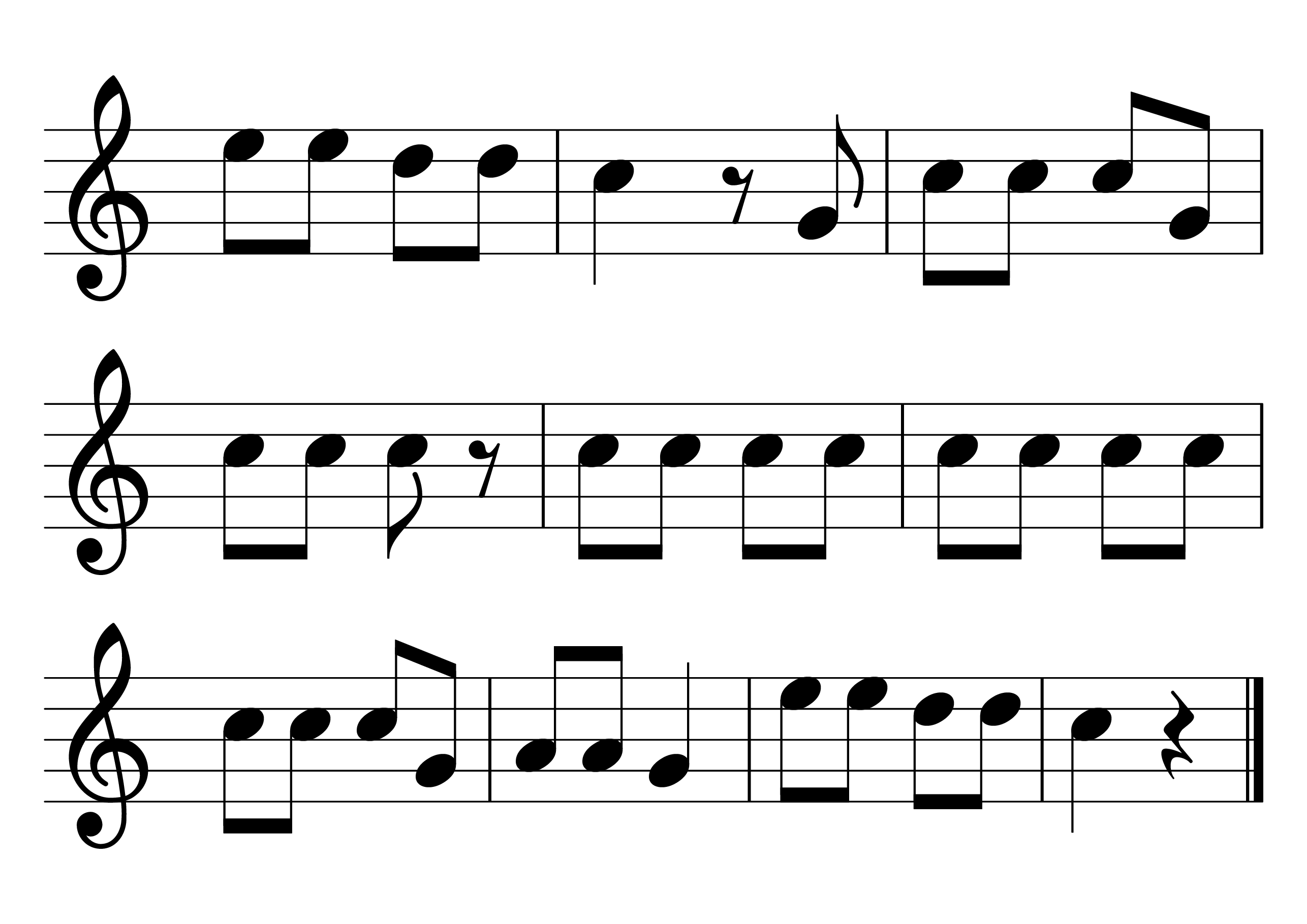 愉快な牧場 楽譜 2