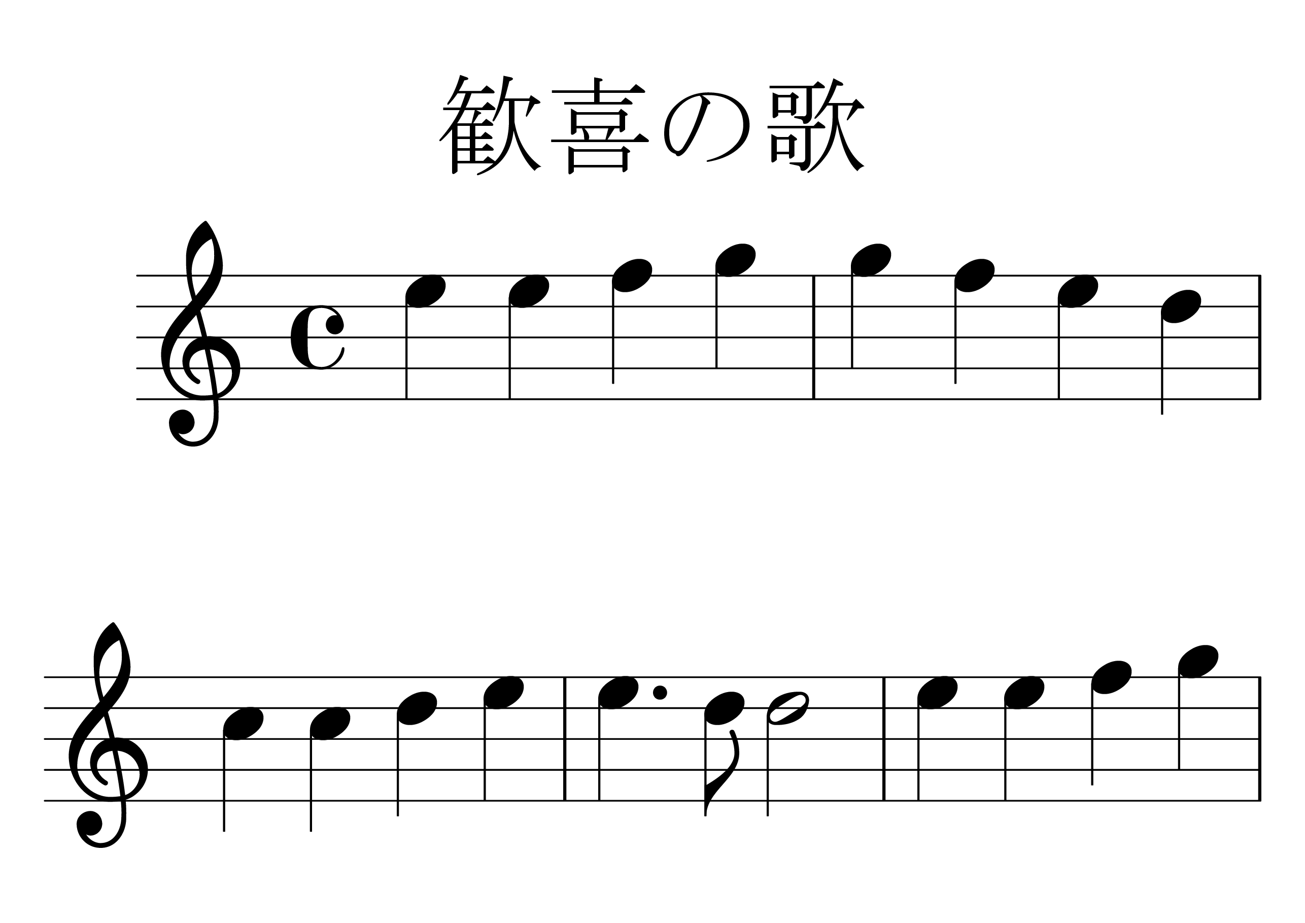 歓喜の歌 の楽譜